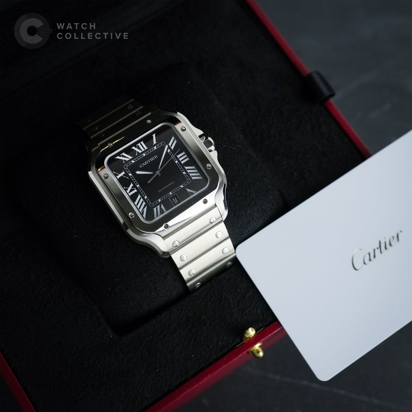 Cartier Santos de Cartier Large Model Black Dial 39.8 mm Automatic WSSA0096