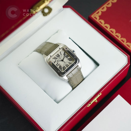 Cartier Santos 100M Stainless steel 33x44mm automatic 2878 Complete Set 2013