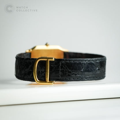Cartier Santos Dumont Extra Plate Yellow Gold Paris Stamp 96054
