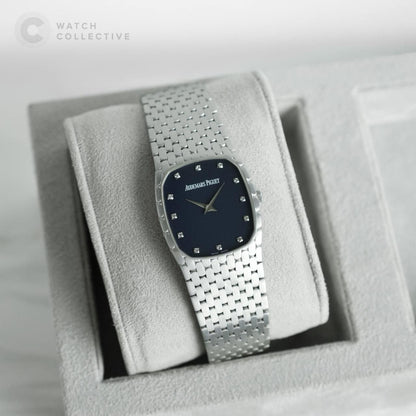 Audemars Piguet Vintage Cobra Blue diamond markers 18k White Gold 26mm manual
