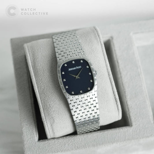 Audemars Piguet Vintage Cobra Blue diamond markers 18k White Gold 26mm manual
