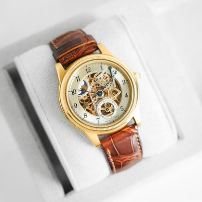 Glashütte original 1845 Skeleton Dial pink gold