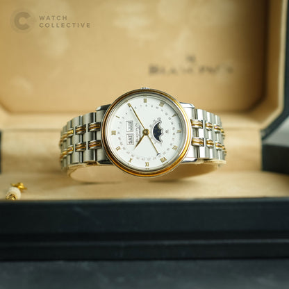 Complete Set | Blancpain Stainless steel white dial 33mm automatic 6595-1318