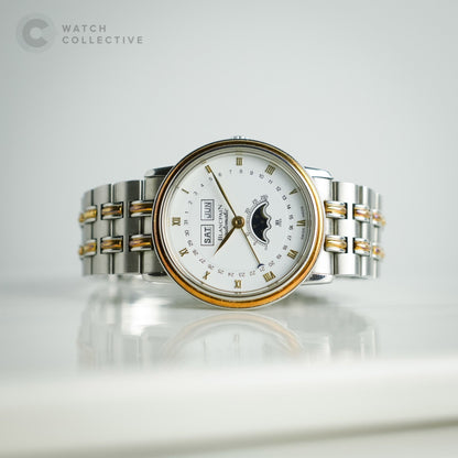Complete Set | Blancpain Stainless steel white dial 33mm automatic 6595-1318