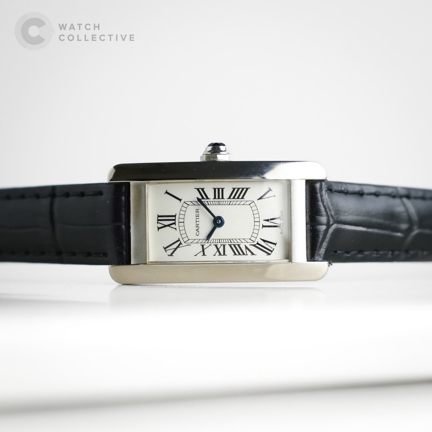 Cartier Tank Americaine 18k White Gold 19mm Quartz W2601956