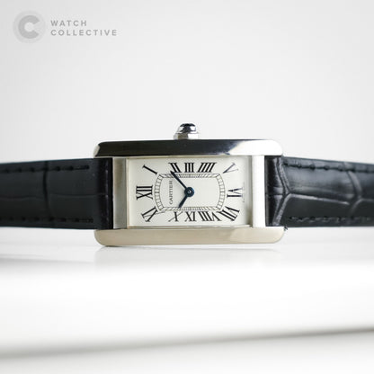Cartier Tank Americaine 18k White Gold 19mm Quartz W2601956