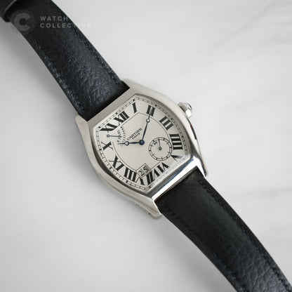 Complete Set💛 Cartier Tortue Privee 18k white gold 38x49mm manual W1545951