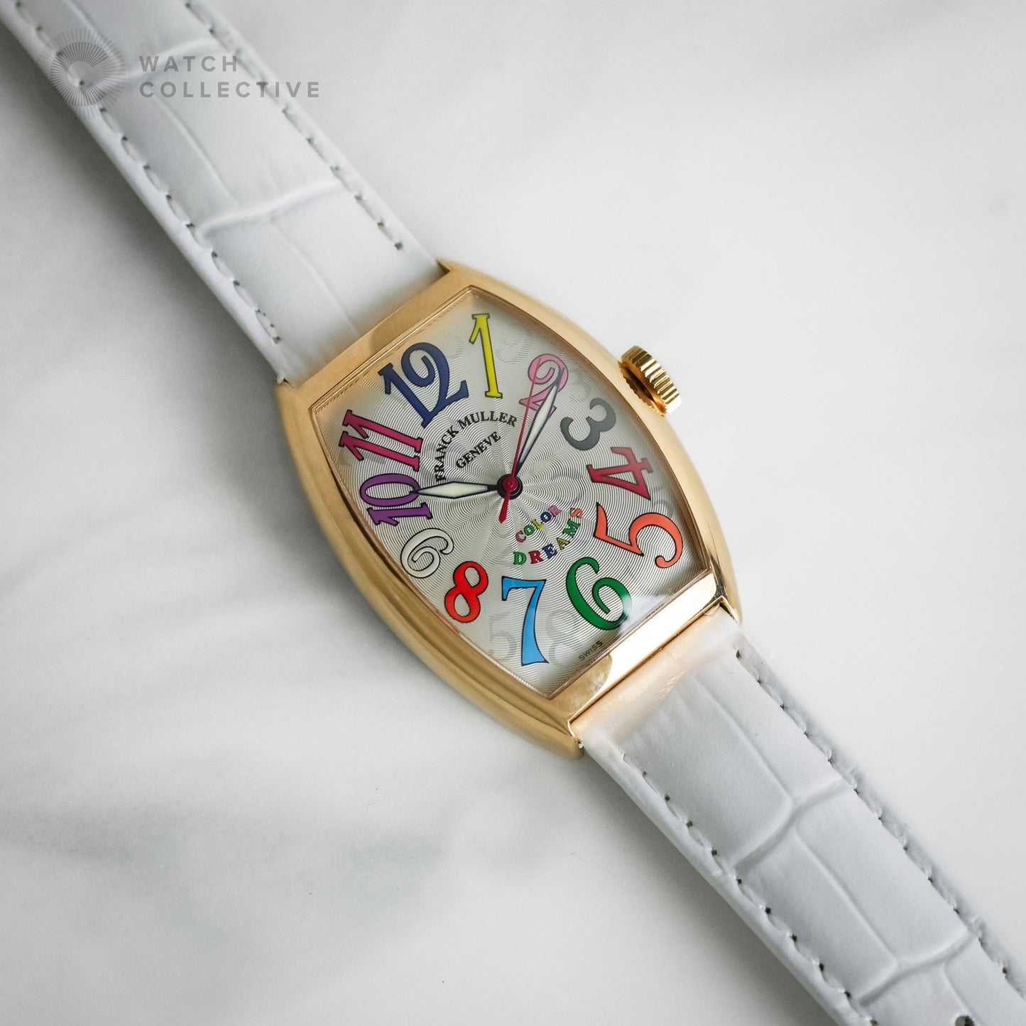 Franck Muller Cintree Curvex Color Dreams 18K Yellow Gold 32mm Automatic 5850 SC COL DRM 5N