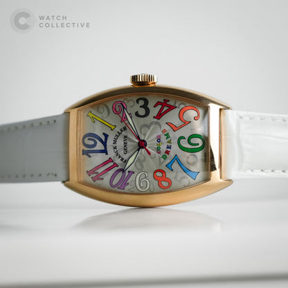Franck Muller Cintree Curvex Color Dreams 18K Yellow Gold 32mm Automatic 5850 SC COL DRM 5N