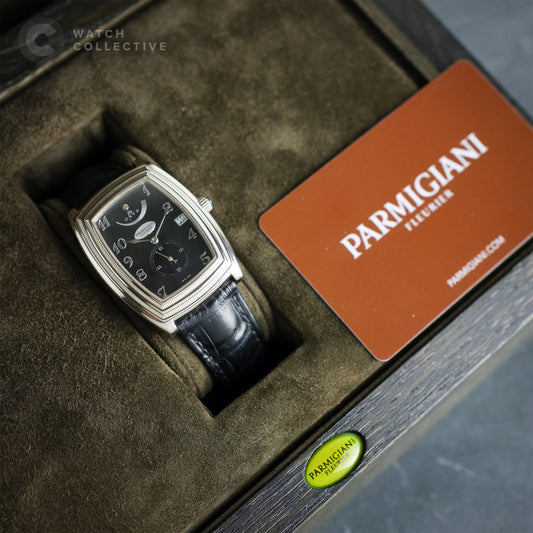 🎁Complete Set🥰 Parmigiani Fleurier Ionica Hebdomadaire 8 days white gold 34 x 45mm manual C02060