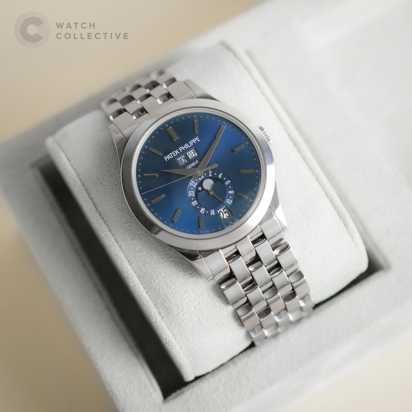 Patek Philippe Annual Calendar 18k White Gold Blue dial 38mm 5396/1G-001