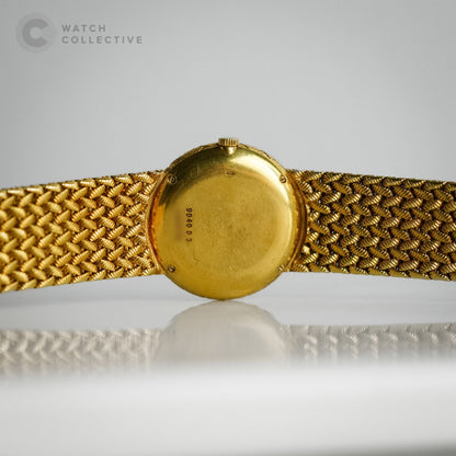 Piaget Coral Dial 18k Yellow Gold integrated bracelet 24mm Manual 9040 D 3