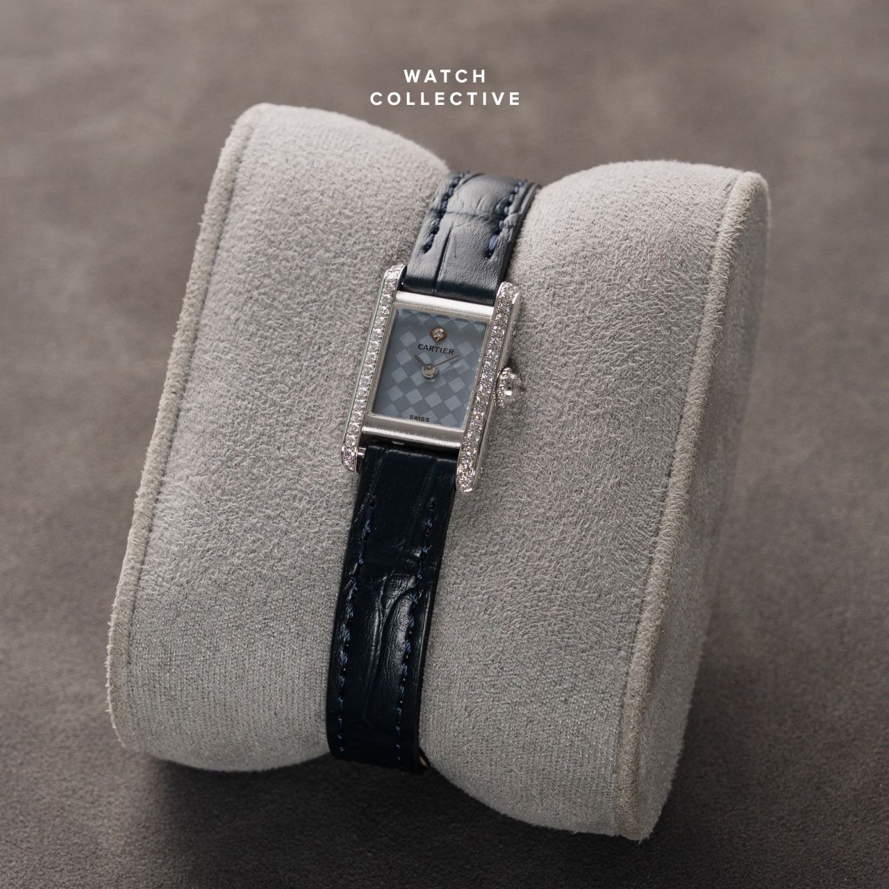 Cartier Tank Mini Americaine 18k White Gold 14.5mm Quartz 1370.1