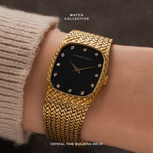Audemars Piguet Cobra black diamond dial 18k Yellow gold 27mm manual