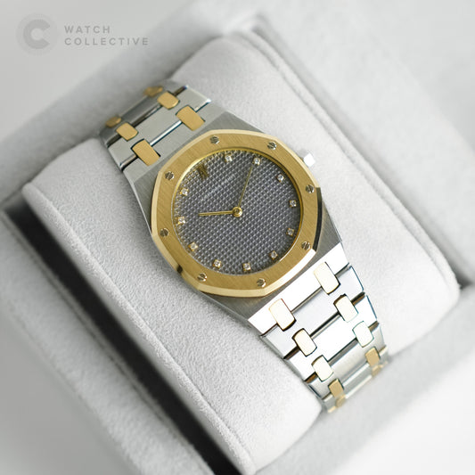 Audemars Piguet Royal Oak gold/steel 33mm quartz diamond dial 56303SA