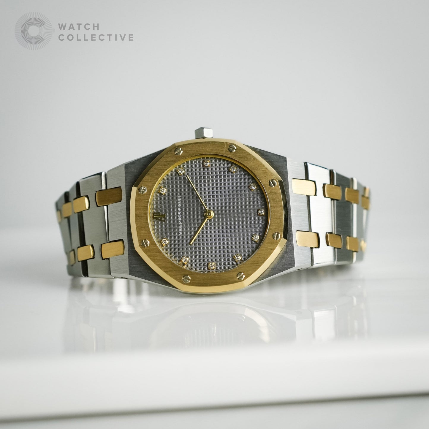 Audemars Piguet Royal Oak gold/steel 33mm quartz diamond dial 56303SA