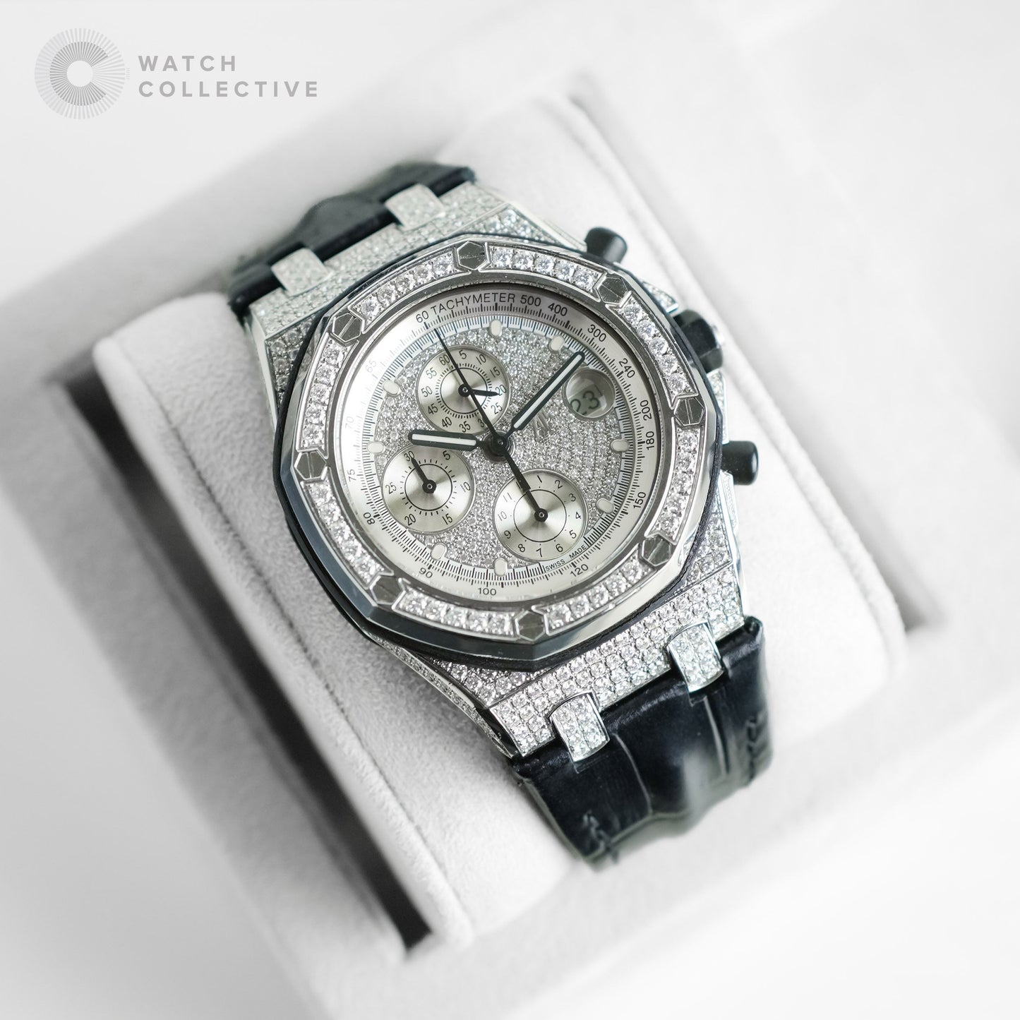 Audemars Piguet Royal Oak Offshore Chronograph diamond bezel 42mm automatic 26067BC