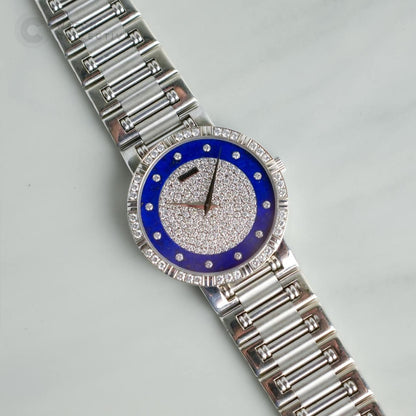Piaget Dancer Pavé-set Diamond Center with Lapis Diamond Hour Markers 31mm Quartz 84024 N K 81
