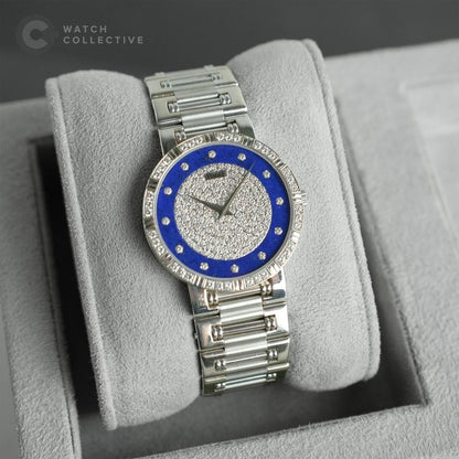Piaget Dancer Pavé-set Diamond Center with Lapis Diamond Hour Markers 31mm Quartz 84024 N K 81