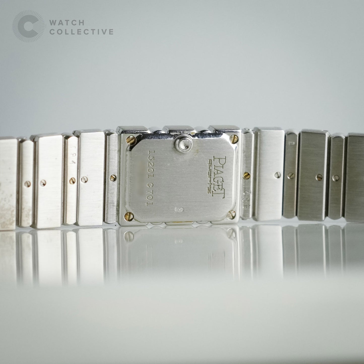 Piaget Polo 18k white gold diamond quartz 14mm 15201 C 701
