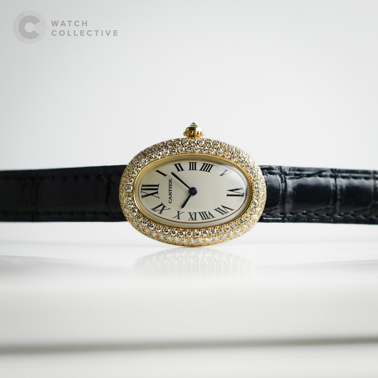 Cartier Baignoire Factory Diamonds 22mm Quartz 1950