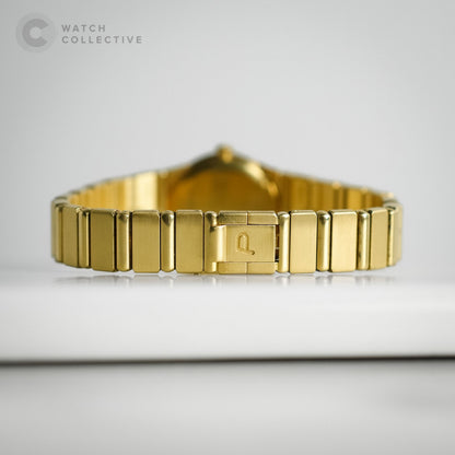 Piaget Mini Polo Factory 18k Yellow Gold diamond bezel 21mm quartz 8296 C 701
