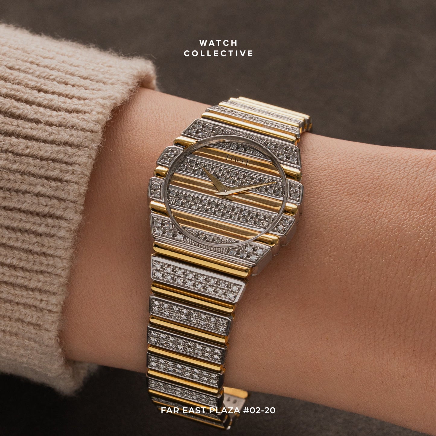 Piaget Polo 18k White gold and diamond 27mm quartz 761 C 725