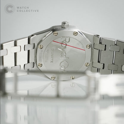 FACTORY DIAMONDS Audemars Piguet Royal Oak 24mm Ladies Size White Roman Dial Quartz