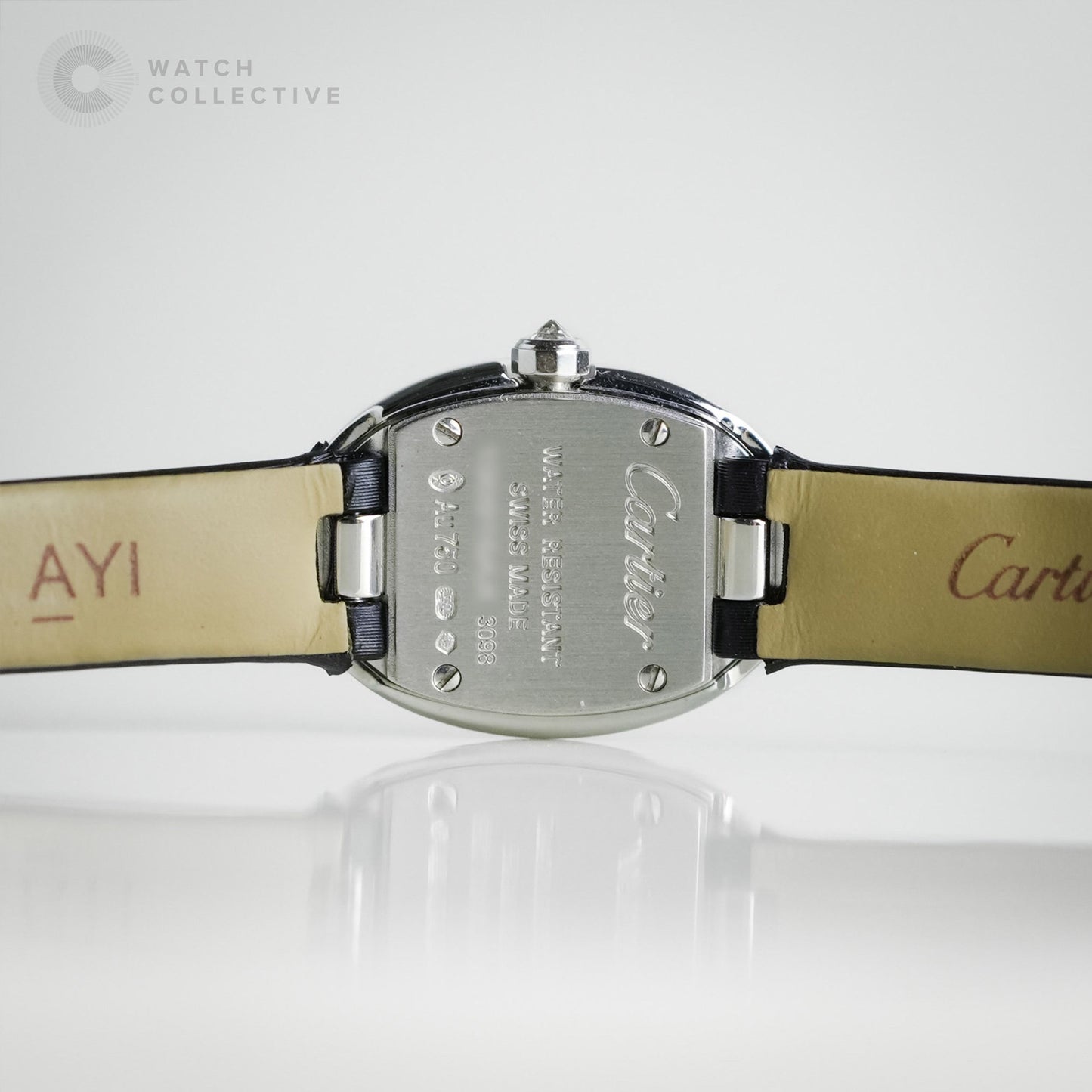 Cartier Mini Baignoire 18k White Gold Factory Set Diamonds 19mm Quartz 3098