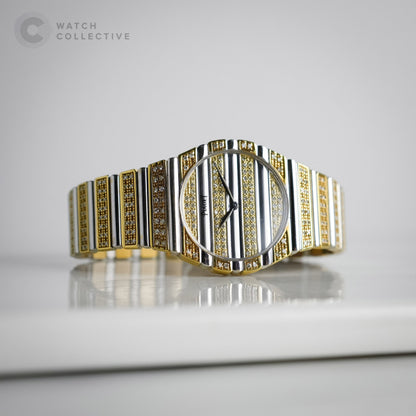 Piaget Polo Full Pave Diamond Factory Set 791 C 725 30mm Quartz