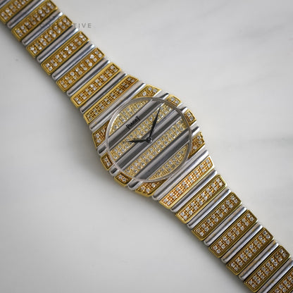 Piaget Polo Full Pave Diamond Factory Set 791 C 725 30mm Quartz