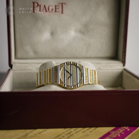 Piaget Polo Full Pave Diamond Factory Set 791 C 725 30mm Quartz