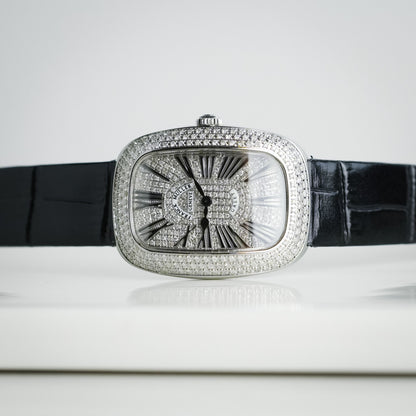 Franck Muller Galet Steel Quartz Movement Factory Diamonds