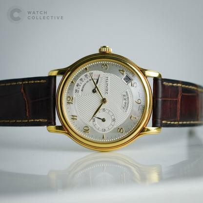 FULL SET 1997 Zenith Elite Power Reserve chronometer 18k yellow gold 30.0240.655