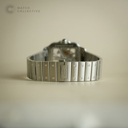 Complete Set Cartier Skeleton dial santos stainless steel 47.5x38mm manual 4109