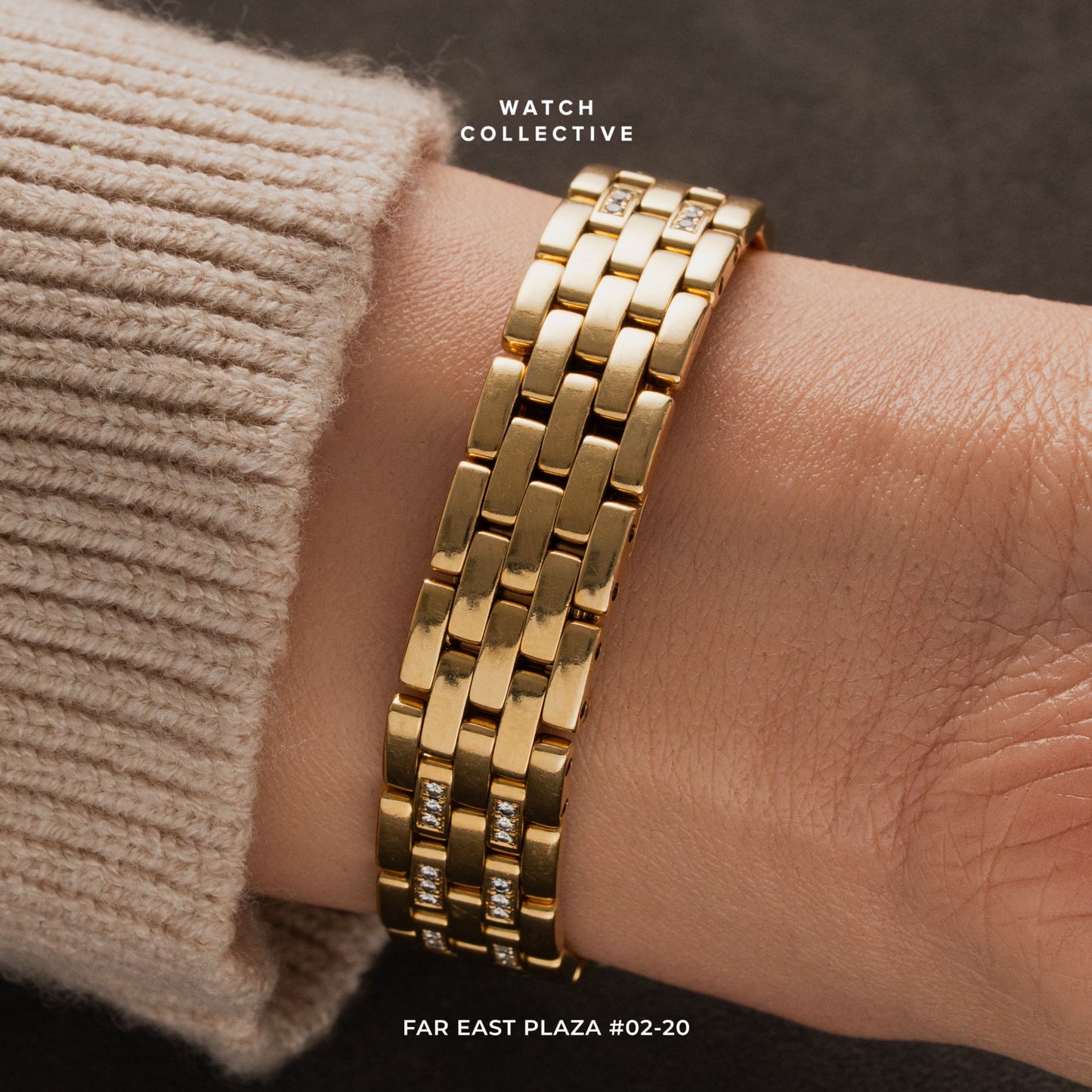 Cartier Ladies Panthere Diamond bezel 18k Yellow gold 22mm quartz 86691