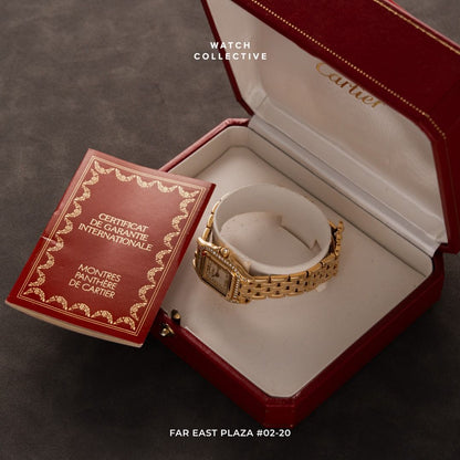 Cartier Ladies Panthere Diamond bezel 18k Yellow gold 22mm quartz 86691