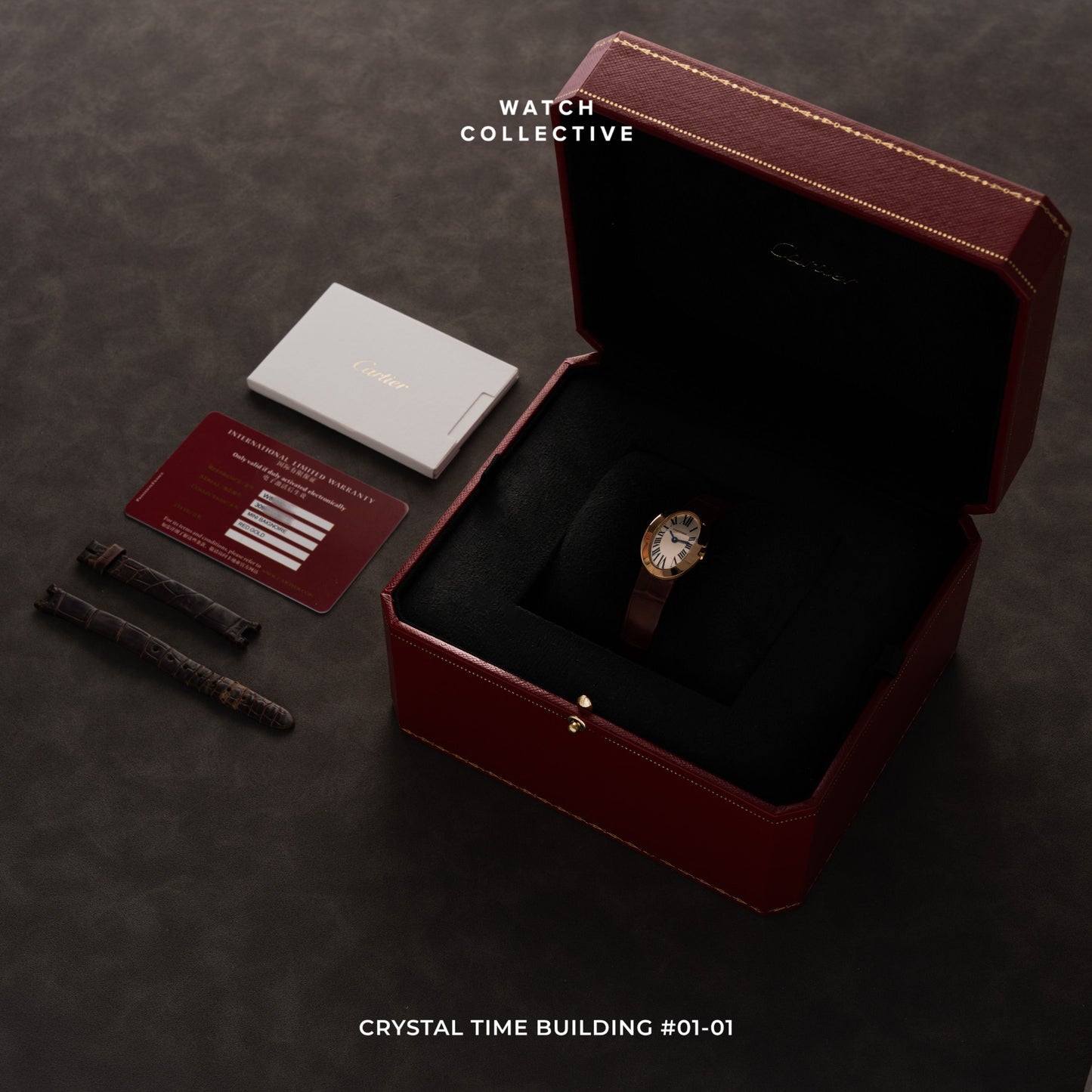 Cartier Mini Baignoire 18k Red Gold 20x25mm quartz W8000017