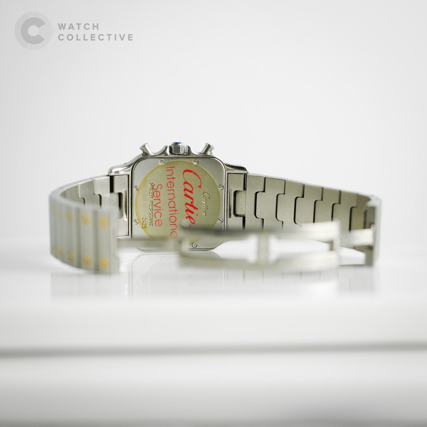 Cartier Santos Galbee Two toned Yellow gold White dial 29mm quartz