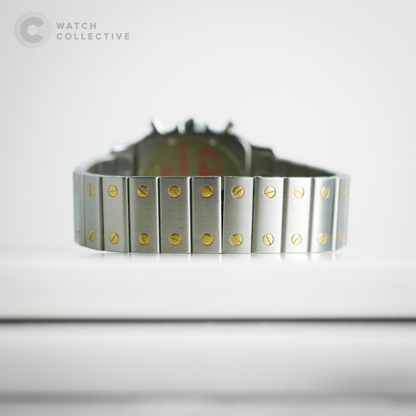 Cartier Santos Galbee Two toned Yellow gold White dial 29mm quartz