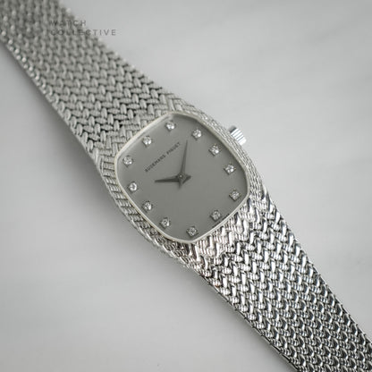 Full Set💎Audemars Piguet 18k white gold diamond dress watch 21.5mm manual