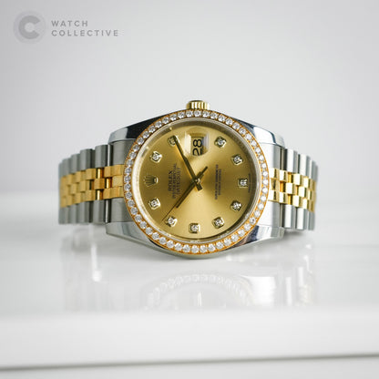 Rolex Datejust Two toned diamond bezel 116243