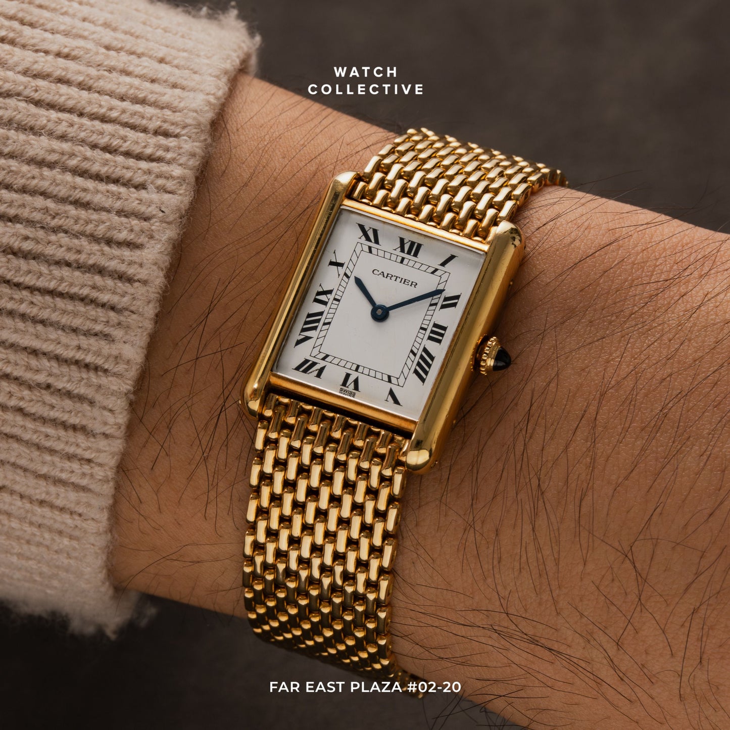 Cartier Tank Louis 18k Yellow Gold Bracelet 23mm manual winding 78086