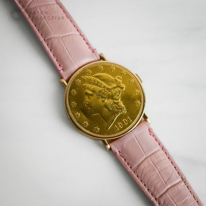 Piaget Coin watch 18k Yellow gold 34mm manual 17600