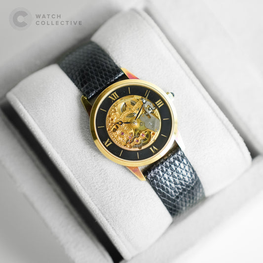 Universal Geneve 18k yellow gold skeleton 30mm manual 06532