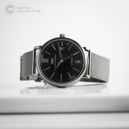 IWC Portofino Black Dial Automatic With Date & Mesh Bracelet