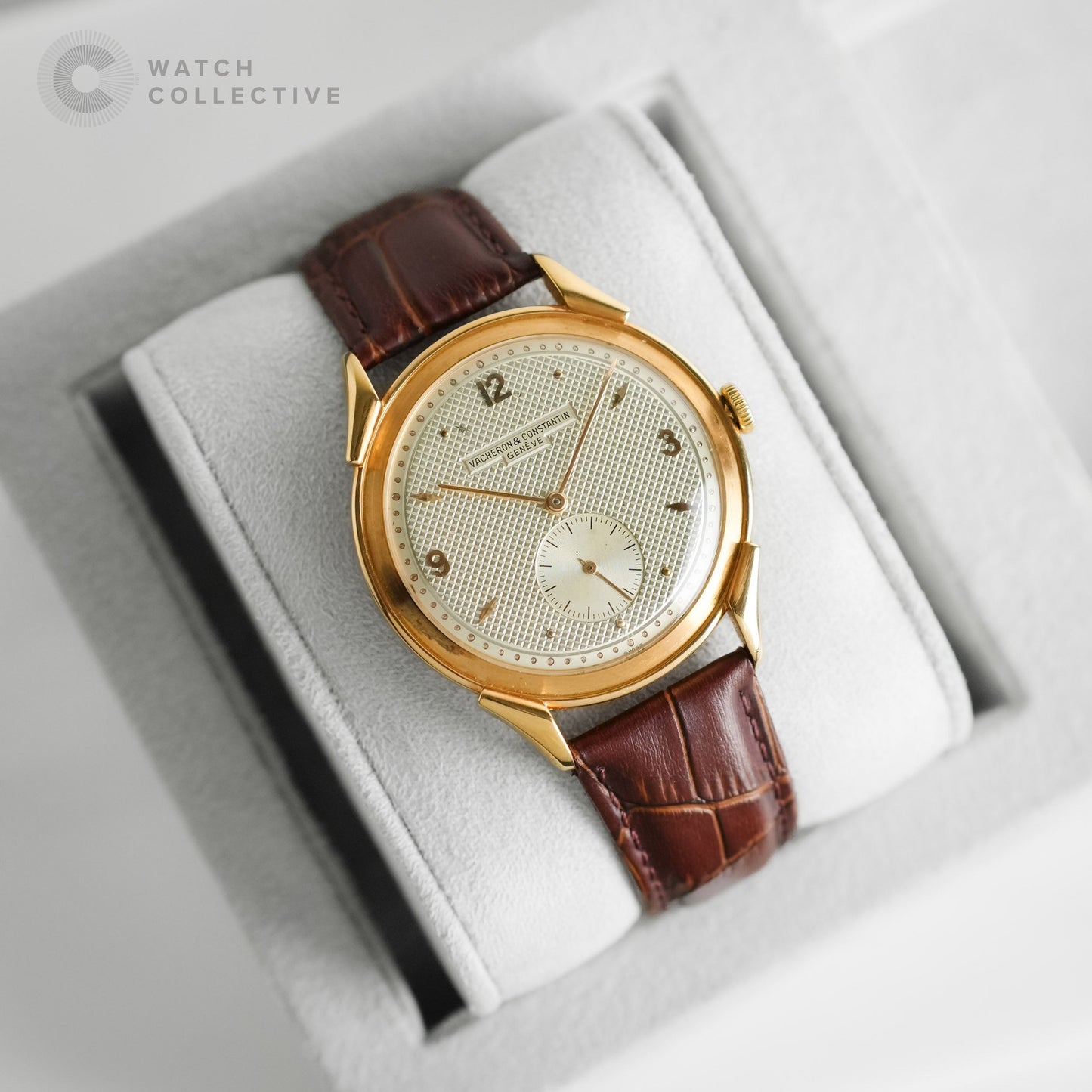 Vacheron Constantin Vintage Guilloche dial 18k rose gold 37mm automatic 4537
