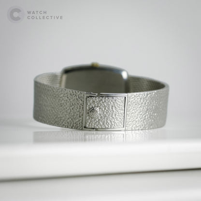 Patek Philippe Ellipse 18k White gold hammered dial and bracelet 26mm Manual 3567