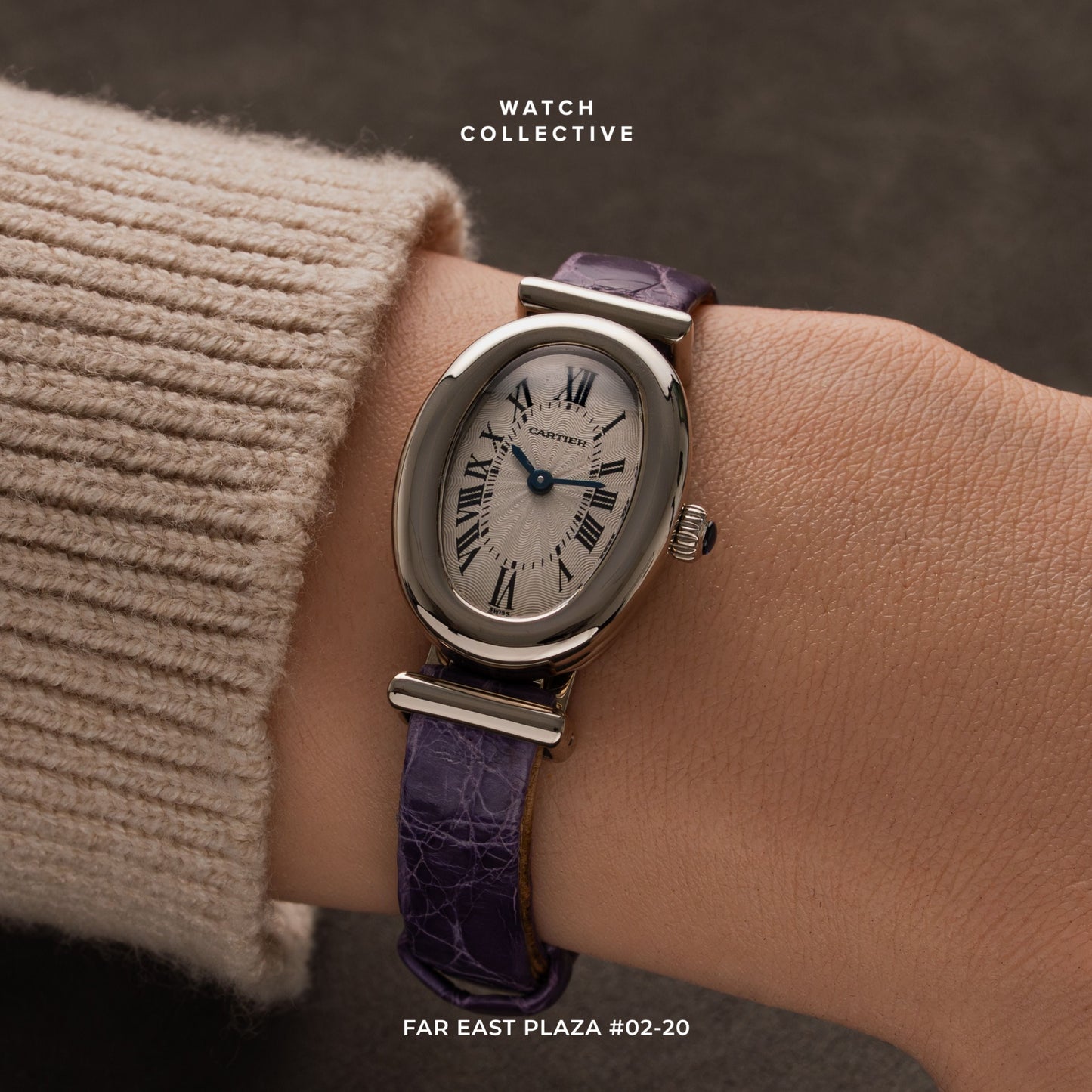 Cartier Bi-plan Hidden Clasp 18k White gold 19mm quartz 2295