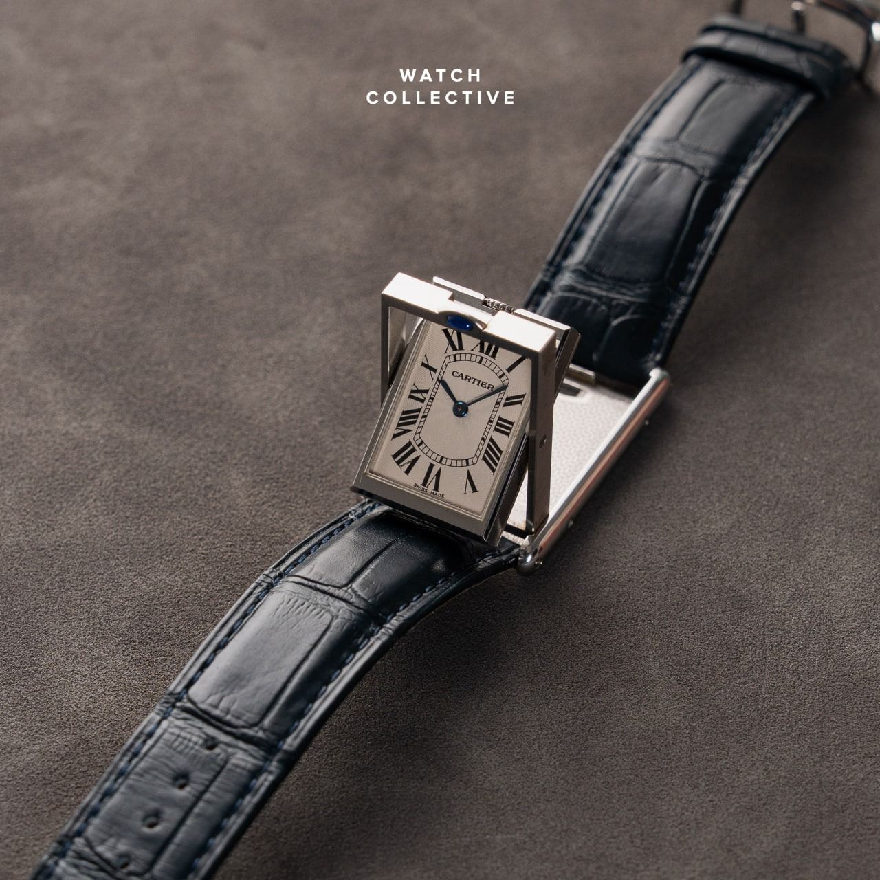 Cartier Tank Basculante Stainless Steel 25mm Manual 2390
